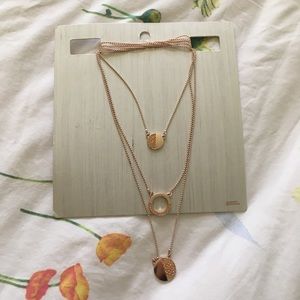 Topshop 3-layered Rose Gold Necklace